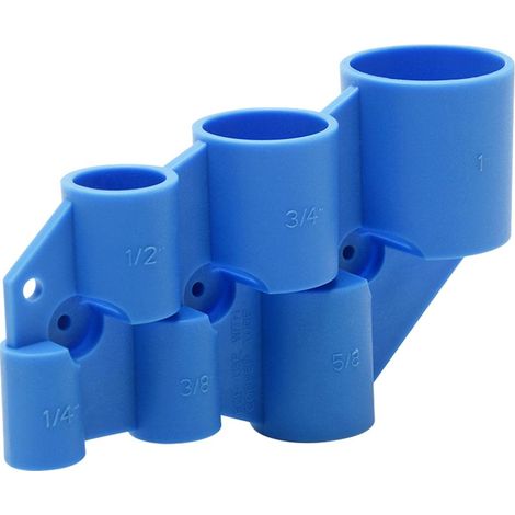 Rohrentgratungswerkzeug und Tiefenmesser von 6,35 mm bis 2,5 cm, Fasenentfernungswerkzeug, Rohrentgratungswerkzeug, Fase für Kupfer, PEX, CPVC und PE-RT (Farbe: blau)