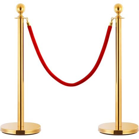 Corde de colonne en velours rouge 1500mm avec crochets dorés – Noyau en mousse résistant – Pour événements et cérémonies – Fimei (1/5)