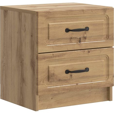 Armadio da Notte Rovere Artigianale 43 x 34,5 x 44,5 cm vidaXL