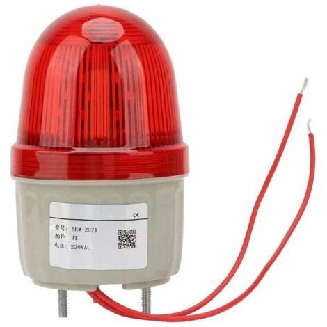 LED Blitz-Signalleuchte 220V AC/3W, LED Blinklicht Warnleuchte, Schraubbefestigung, Durchmesser 75mm
