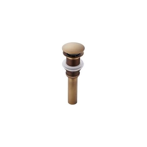 Bonde de lavabo pop-up rétro en laiton bronzé – Mécanisme à ressort – Ouverture standard 1 3/4' – Compatible sans trop-plein (1/5)