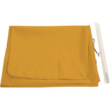 Funda protectora para sombrilla rectangular 240 x 60 x 40 cm práctico acabado mate poliéster amarillo 040010571