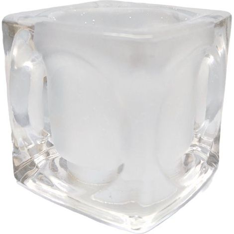 Abat-jour en verre CUBO 7x7cm ouverture 3cm mat