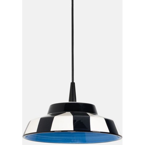Circus Lampada a Sospensione LED Design Artigianale in Ceramica Blu Ø 24 cm, Altezza Regolabile fino a 300 cm, Illuminazione Indoor CRI 90 8W 2700K