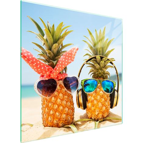 GLASSCHUTZPLATTE FÜR HERD 50x52 ANANAS