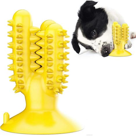 Brosse à dents à ventouse pour chien, bâtonnets dentaires, jouets anti-fuites de nourriture, jouets à mâcher pour animaux de compagnie (1/5)