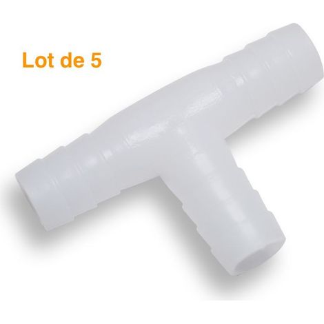 5 Tés 9/12mm pour tuyau à air ou à eau Bassin et aquarium ou autre (1/3)