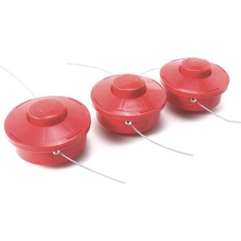 3x Tête Débrousailleuse Universelle Tondeuse à Gazon Nylon Fil+ 2.4mm Corde Rouge (1/4)