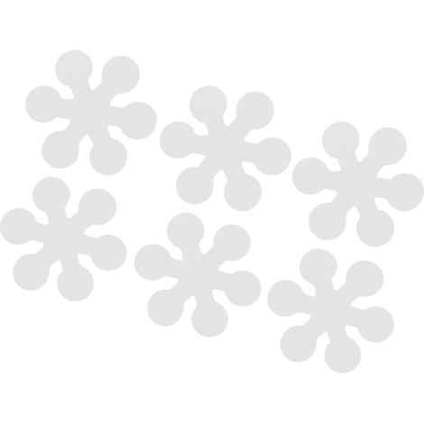 20 Stück Badewannenaufkleber, transparent, schneeblumenförmig, rutschfest, selbstklebend, für Badezimmer und Pool (1/5)