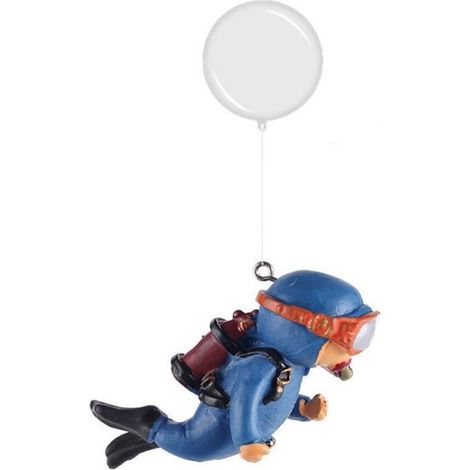 Décoration d'aquarium en résine,petits ornements d'aménagement paysager,Mini plongeur,décor d'aquarium,boule flottante-Bleu NO.1