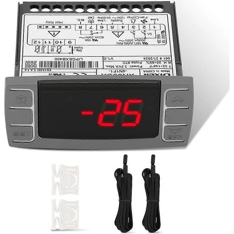 Régulateurs de température XR06CX-4N1F1, thermostat numérique programmable avec sonde de température (1/5)