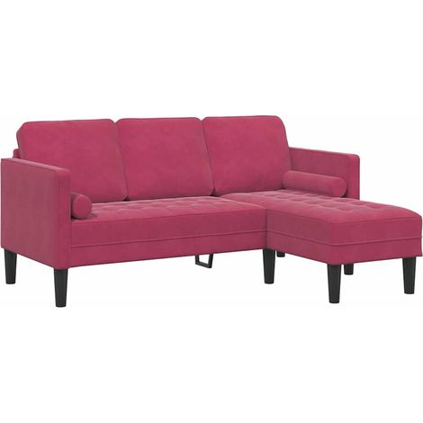 Ensemble de Canapé,Sofa pour Salon,Banquettes Rouge bordeaux 173 x 131 x 67 cm Velours CFW206293 (1/5)