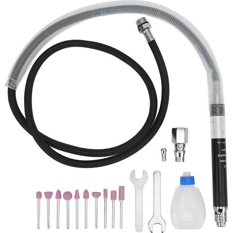 Kit Meuleuse Stylo Pneumatique Professionnel Mini Meuleuse Air Crayon avec Accessoires pour Polissage Gravure Découpe Travaux de Précision (1/5)