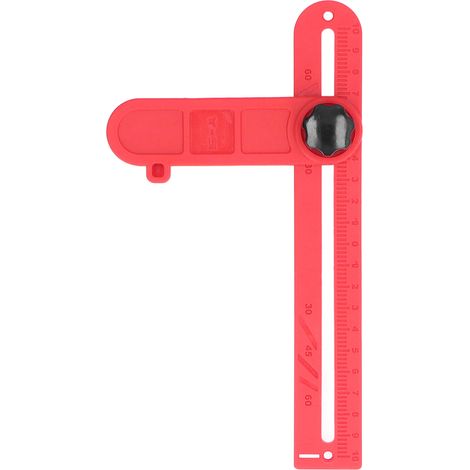 Règle de mesure d'angle en plastique réglable, rapporteur d'angle pour le travail du bois et le bricolage. (1/5)