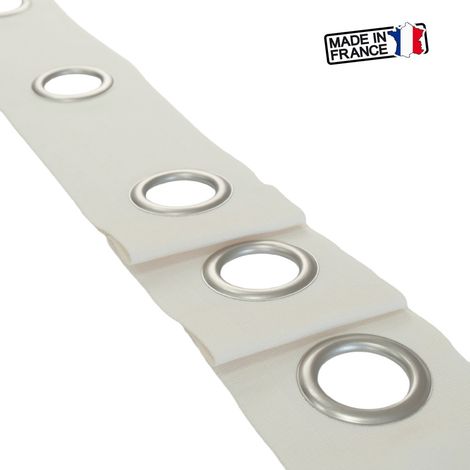 Secodir – Bande à oeillets pour rideau au mètre – Acier nickelé Ø40 mm – Couture facile pour finition professionnelle – Fabriqué en France