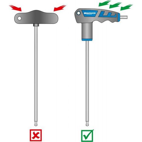 Clé Torx - Clé mâle étoile - Poignée en T bi-matière - Lame longue en acier trempé chrome vanadium - Modèles T45 0446 0450 - Lot de 2 (1/4)