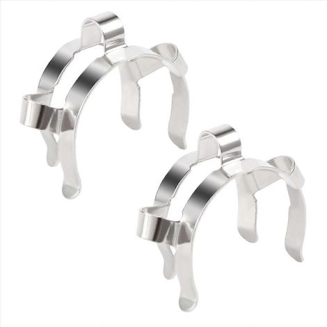 2pcs 24 Pince Keck pour Joint Rodé 24/29 24/40, Attache en Acier Inoxydable, Serre-Joint de Laboratoire, Fixation pour Verrerie Chimique (1/5)