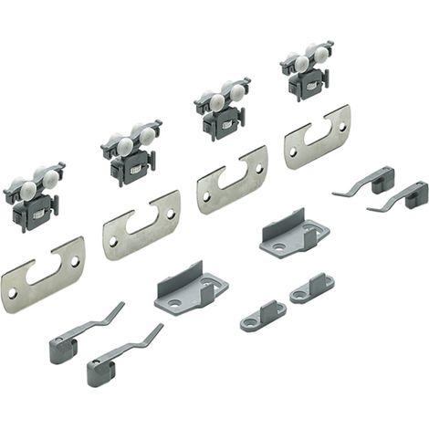 Hettich Schiebetürbeschläge Set,TopLine 110 45317, 2-T. für einlieg. Türen,20kg (1/3)