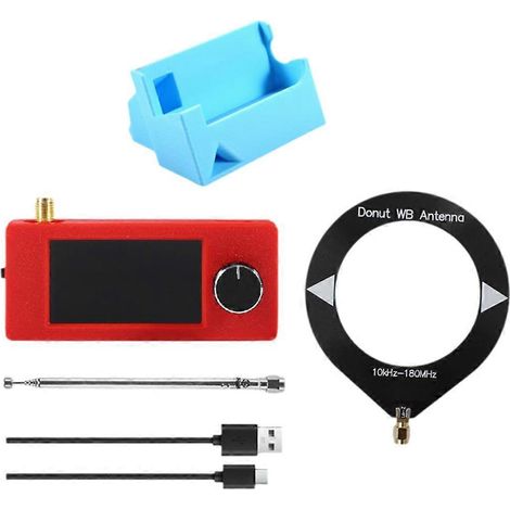 Kit récepteur radio SI4732 10 kHz-180 MHz, écran 1,9 pouce, ondes courtes FM/AM/LSB/USB, support et antenne inclus. Mini radio SI4732. (1/5)