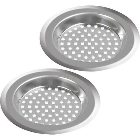 Bonde évier--2Pcs Filtre évier Cuisine,Filtre à évier en Acier Inoxydable,Filtre Lavabo Salle de Bain,Grille pour évier Cuisine pour Isoler les Scories et Empêcher des Débris Obstrués-60mm