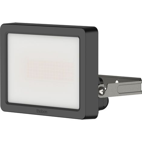 Theben 1020673 LED-Strahler theLeda B20 Dual BK - 20 Watt, 3000 K (warmweiß) und 4000 K (neutralweiß) umschaltbar, DarkSky-Funktion, Diffuser-Abdeckung, 90° Neigung nach oben/unten, schwarz