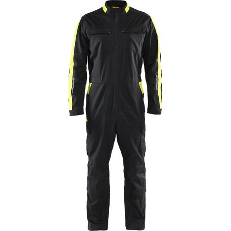 Mono de trabajo industrial stretch 2D 6144 - Negro/Amarillo 38