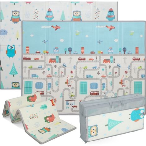Alfombra de juegos plegable antideslizante de espuma 1,5 cm doble cara 200 x 150 cm OKWISH (1/3)