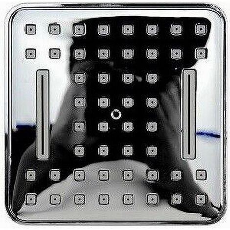 Cleafe - Soffione Doccia Quadrato 10 Cm Ugelli Fori Bagno Miscelatore Con Attacchi 69285 - (1/2)