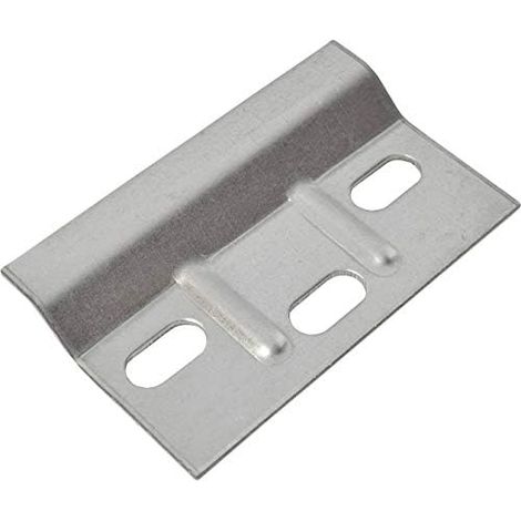 Lot de 20 équerres de support de placard décalées – 60 mm x 30 mm, plaqué zinc (BZP) (1/2)