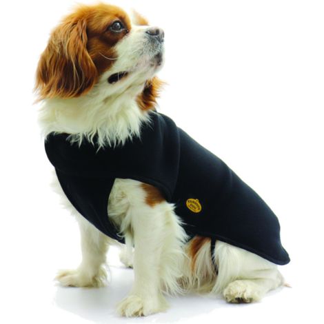 Fashion Dog Fleece-Hundemantel - Schwarz - 30 cm