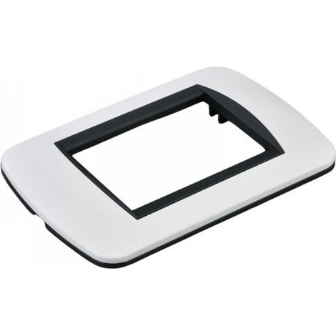 Placca Plastica Ovale MBL 3M Bianco Compatibile Bticino Living BLN88301