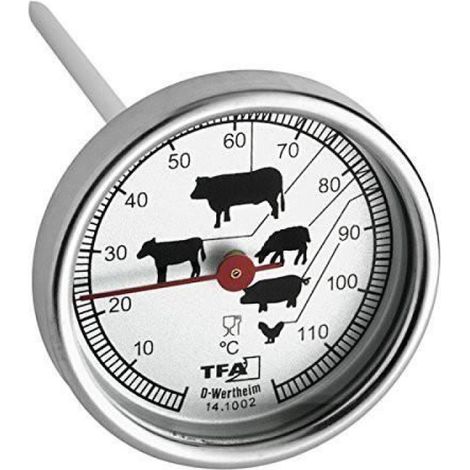 Thermometre Friture - Pointe Acier Inoxydable - Lecture Instantanee - Pour Huile Et Graisse - 1 Unite