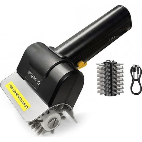 Brosse Gril Électrique Sans Fil, 1100 Tr/Min, Tête Acier 304, Rechargeable USB, Pour Barbecue et Plaque (1/5)