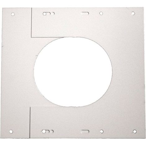 TEN – Plaque de finition Ø 60/100 mm – Finition laqué blanc RAL 9016 – Pour conduits concentriques – Améliore l'étanchéité à l'air