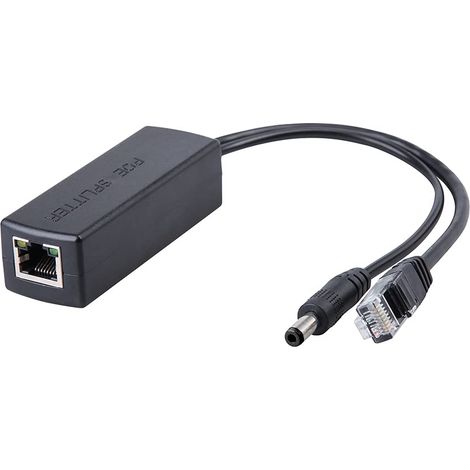 Gigabit POE Splitter Adaptateur 48 V to 12 V, 5.5 x 2.1 mm DC, IEEE 802.3af/at Compliant 10/100/1000 Mbps up to 100 Mètres pour Caméra de Surveillance, Wireless Access Point, VoIP Phone (1/5)