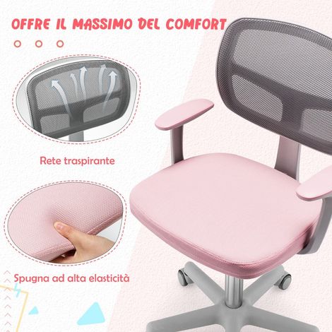 Bureau et chaise enfant réglables gris avec plateau inclinable et siège ergonomique en maille pour chambre, étude et bureau (1/5)