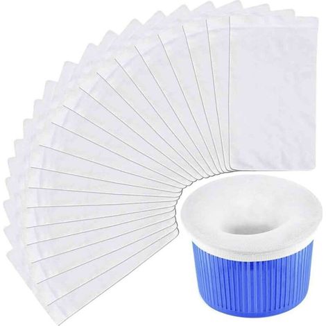 Chaussettes d’écumoire pour piscine – Lot de 15 filets filtrants en maille fine, compatibles avec tous les paniers d’écumoire (1/5)
