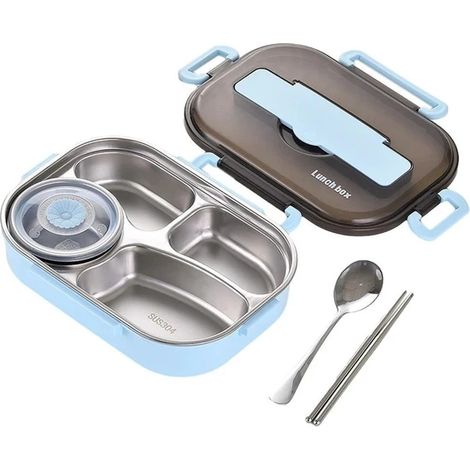 Isolierte Lunchbox von Manjia aus Edelstahl 304, hellblau