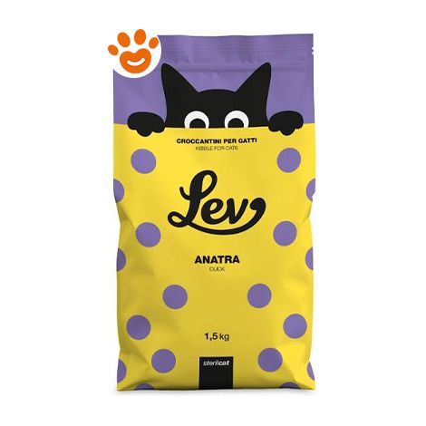 Lev Cat Adult Sterilised Anatra - Sacco 1,5 Kg - Cibo Secco Gatti