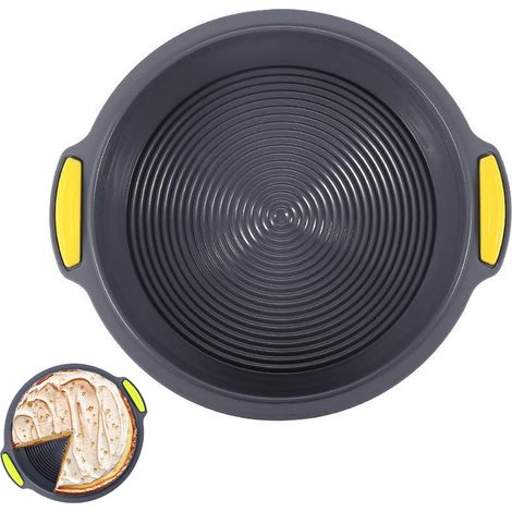Moule À Gateau Rond En Silicone - Profondeur 4,5 Cm - Résistant Au Four Micro-ondes Lave-vaisselle Congélateur - Gris Rose - 1 Pièce (1/5)