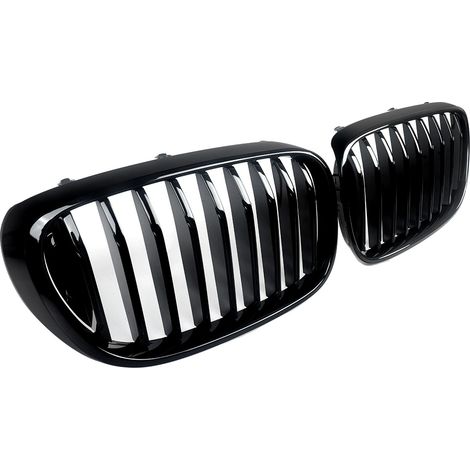 Grilles Avant, Design en Maille Durable, Installation Facile, Noir Brillant (1/2)