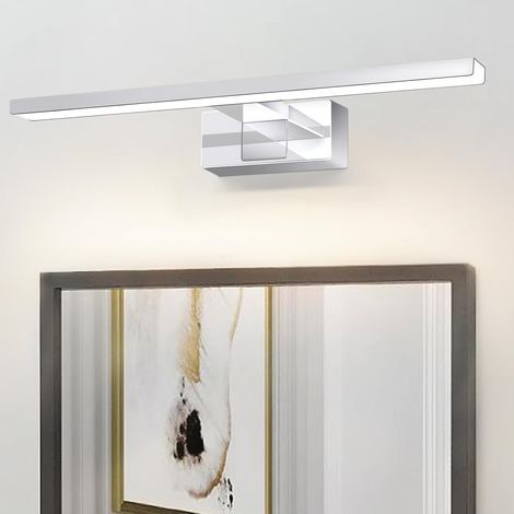 LED wall light, IP44 waterproof, 30 cm, chrome, for bathroom mirror (1/5)