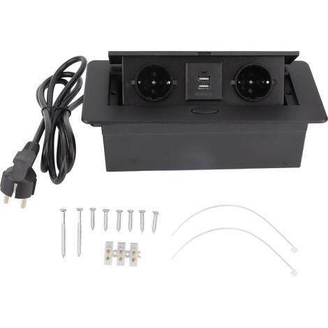 Coffret de prise de table encastrable étanche ignifuge double USB prise EU 250V (1/5)