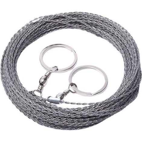 Scie à fil extérieure de 10 mètres de long, câble de survie pour scie à fil, corde de coupe de fil de tronçonneuse en acier inoxydable épaissi (1/5)