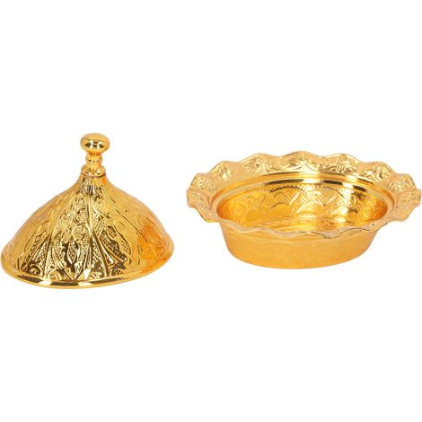 Bols à Sucre en Métal Zinc Antique avec Couvercle, Décoration de Table Rétro pour Événements et Cadeaux (1/5)