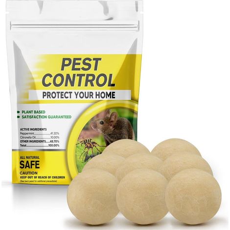 Répulsif antiparasitaire, anti-rongeurs, anti-souris, répulsif à ultrasons, anti-souris, anti-moustiques, araignées, mites et autres nuisibles - 8P (1/5)