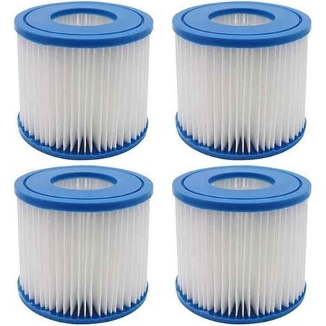 Set of 4 replacement filters for pools and spas - Type D - High filtration quality (1/4)
