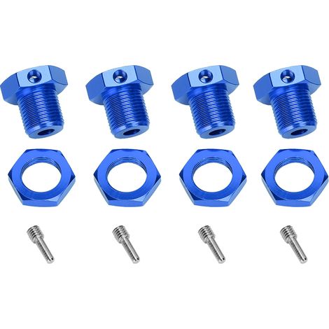 Coupleur de pneu en alliage d'aluminium 5 mm (0,2 po) compatible avec la voiture TRAXXAS EREVO 1/10 (bleu foncé)