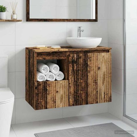 Mueble de Cuarto de Baño Madera envejecida 30 x 41 x 50 cm