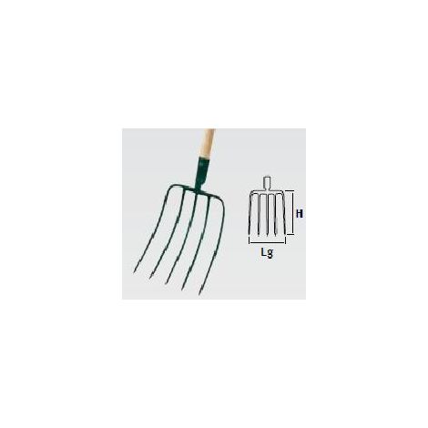 LEBORGNE Fourche à fumier/maïs 5 dents - 30 cm - sans manche